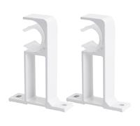GALPADA Soportes Laterales Firmes y Resistentes para Barra de Cortina de Aleación de Aluminio Blanco Paquete de 2 Piezas para Montaje Sencillo en Techo o Pared