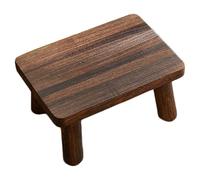 GALPADA Taburete Pequeño de Madera Maciza Rectangular, Multiusos y Estable para Cambiar Zapatos Escalón en Dormitorio y Sala de Estar