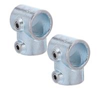 Galvanizado Conector de Tubería de Tres Vías de 1 Pulgada 2 Piezas | Hierro Galvanizado, Diseño en T Fijación por Perno, para Marcos, Estantes y Cercas