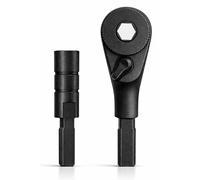 Galvanox Destornillador de trinquete multiherramienta, compatible con Leatherman (modelos EDC de extremo plano), incluye broca plana a adaptador hexagonal de 1/4 pulgadas [acero inoxidable ultra