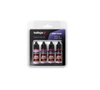 Vallejo Game Color Set de Pintura Acrílica Violeta (Purple Color Set). Kit de 4 Colores de Acabado Mate en Botellas de 18 ml con Cuentagotas para Figuras de Fantasía y Wargames