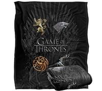 Game of Thrones Cromo House Sigils Manta súper Suave con Tacto Sedoso - 152 x 127 cm