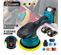 Gami-pulidor de coche inalámbrico, 8 engranajes, ajustable, eléctrico, encerado, lijado, sellado, herramienta eléctrica compatible con Pin de batería Makita de 18v 1 Battery