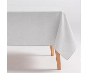 GAMUSI Mantel Antimanchas Liso Rectangular Tela algodón Impermeable 140x100 cm, Color Gris Claro