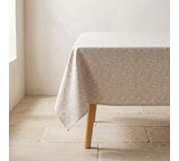 GAMUSI Mantel Antimanchas Tejido Relieve patrón Floral, 350x140 cm, 350x140 cm, Lino.