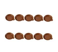 GANAZONO 10piezas Bandejas para Macetas De Plástico Plato De Goteo para Plantas Suculentas Diámetro Color Café para Jardines y Balcones