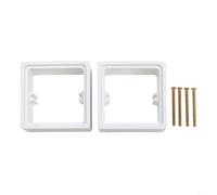 GANCEI Espaciador cuadrado de enchufe único de 30 mm para extensión de caja de toma de corriente eléctrica de 1 banda, placa de marco de montaje ABS con tornillos de 50 mm, gris/blanco (paquete de 2