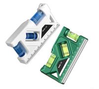 GANCEI Paquete de 2 imanes para mini medidor de nivel, 3 viales ABS para nivel de espíritu con fuerte absorción, herramienta de medición vertical horizontal de precisión de 45 grados para marco de