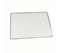 GANCEI Rejilla rectangular desechable de alambre de malla galvanizada de acero bajo en carbono para barbacoa al aire libre cocinar pescado carne verduras plata 60 x 30 cm unidad (60 x 30 cm)