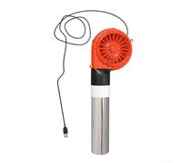 GANCEI Ventilador centrífugo alimentado por USB de 5 V 1 A para calentador de parrilla de carbón, estufa de barbacoa, cocina con control ajustable, naranja, 11 m (B)