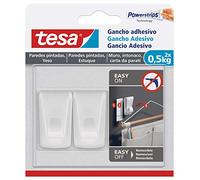 Gancho adhesivo tesa® para papel pintado y yeso - gancho autoadhesivo - ideal para montar guirnaldas y cadenas de luces - cada gancho soporta hasta 0,5 kg - se puede quitar sin dejar rastro.