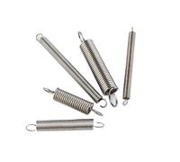 Gancho en S de acero inoxidable 304, tensión cilíndrica helicoidal de extensión de retroceso, resorte helicoidal de tensión, diámetro del alambre de 0,8mm, 1,0mm, 1,2mm(40mm (5Pcs),10MM_1.2MM)