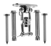 Gancho Giratorio de Columpio de Acero Inoxidable para Hamaca Exterior | Incluye Herrajes de Montaje, Uso en Techo y Exterior, Plata, para Sillas Colgantes y Plantas