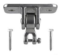 Gancho oscilante de acero inoxidable 304 resistente para silla mecedora al aire libre y yoga, soporte de montaje con diseño de horquilla negra, hardware resistente a la intemperie para jardín, porche