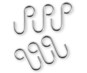 Gancho para barra de cocina 3,7 cm, juego de 6 piezas, acero inoxidable, Eva Solo