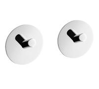 Gancho para toallas 4,5 cm, juego de 2, pulido, acero inoxidable, Zack