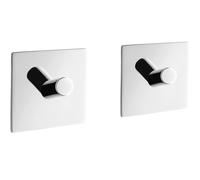 Gancho para toallas 4 cm, juego de 2, pulido, acero inoxidable, Zack