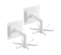 Gancho plegable giratorio de 360°, 2 ganchos de cocina giratorios de 360 grados, estante para utensilios con 6 garras, gancho de cocina de montaje en pared, organizador de utensilios para cocina,