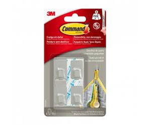 Ganchos acero inoxidable pequeños command 3m