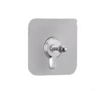 Ganchos de pared resistentes transparentes de 20 libras de capacidad, no requiere clavos para colgar fotos, relojes, señales, tira de PVC resistente al óxido, 6 x 6 cm