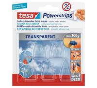 Ganchos decorativos tesa deco transparentes 5 unidades, ideales para f