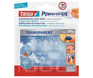 Ganchos decorativos tesa deco transparentes 5 unidades, ideales para f