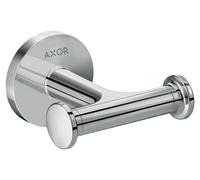 Ganchos dobles para toallas Hansgrohe, modelo Axor Universal Circular, cromados, referencia 42812000