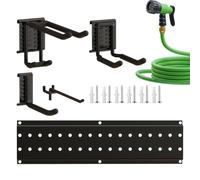 Ganchos para organizador de garaje | Establo de metal resistente y | Ganchos de utilidad de herramientas de jardín montados en la pared para fábrica de tiendas de jardines para cobertizos de