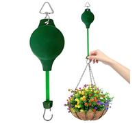 Ganchos retráctiles para colgar plantas de exterior - Ajustable Flexible de descenso Heavy Duty | Gancho con polea para plantas | Para exterior interior alimentación jardinería riego patio balcón Po