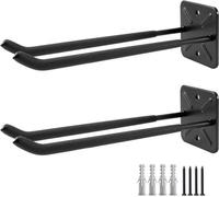 Ganchos robustos para organizar cobertizos, montaje en pared, organizadores de herramientas, perchas, ganchos de almacenamiento para escaleras y sillas. Longitud: 32 cm. Capacidad de carga: 80 kg por 