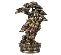 Ganesha figura musical bajo rbol | Estatua de Buda hind