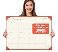 Gannyfer Calendario de escritorio grande 2024-2025 con alfombrilla de escritorio, calendario de escritorio de 22 x 17 pulgadas, calendario de mesa de 18 meses de julio de 2024 a diciembre de 2025,