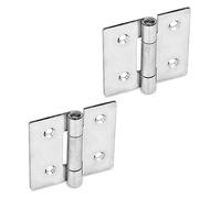 Ganter Normelemente | Bisagras de chapa de acero inoxidable - GN 136-NI-40-40-C | Acero inoxidable | Pin de acero inoxidable | 2 piezas