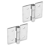 Ganter Normelemente | Bisagras de chapa de acero inoxidable - GN 136-NI-60-60-B | Acero inoxidable | Pasador de acero inoxidable | 2 piezas