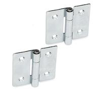 Ganter Normelemente | Bisagras de chapa - GN 136-ST-60-60-C | Acero galvanizado, azul pasivado | Pasador de acero inoxidable | 2 piezas