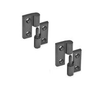 Ganter Normelemente | Bisagras extraíbles de plástico | cojinete fijo derecho | 60x60mm | GN 337.1-60-60-8-A-1-SW