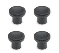 Ganter Normelemente Botón moleteado | tuerca moleteada | pomo para armario | pomo para muebles | GN 676-21-M5-SG | 4 unidades | plástico | hembra de latón | mango de 21 mm | rosca M5