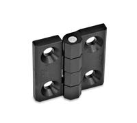Ganter Normelemente GN 237.1-60-60-A Bisagra de plástico, negro, 60x60mm