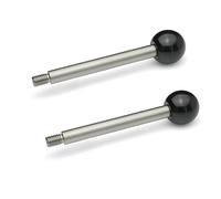 Ganter Normelemente GN 310-10-100-A-NI 310-10-100-A-NI-Mango de Acero Inoxidable, Plata, Länge l: 100mm