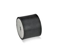 Ganter Normelemente GN 351-60-40-M10-EE-55 351-60-40-M10-EE-55-Topes de goma, Negro, Gewinde: M10 Durchmesser: 60mm, Set de 2 Piezas