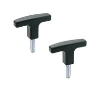 Ganter Normelemente GN 563.1-67-M8-25 - Juego de 2 tornillos para tiradores de muebles (plástico, 67 mm, rosca M8x25)
