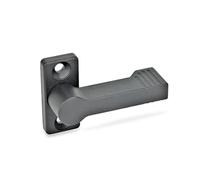 Ganter Normelemente GN 702-17-55-A-SW - Pestillo de bloqueo con 4 posiciones de enclavamiento, color negro, longitud de la barra: 55 mm