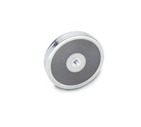 Ganter Normelemente | Imanes de sujeción con rosca interior - GN 50.4-HF-80-M10 | material magnético de ferrita dura | 1 pieza