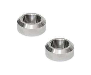 Ganter Normelemente Manguito de soldadura, manguito de acero inoxidable, 2 unidades, rosca en pulgadas G1/2, con chaflán, GN 7490-NI-G1/2-A