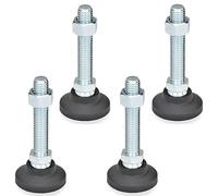 Ganter Normelemente | Patas articuladas/pies de ajuste con husillo de ajuste - GN 343.4-40-M12-80-A | Pie, plástico (poliamida) | 4 unidades