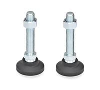 Ganter Normelemente | Patas articuladas / pies de ajuste con husillo de ajuste - GN 343.4-60-M20-158-A | Pie, plástico (poliamida) | 2 unidades