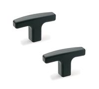 Ganter Normelemente Tiradores en T, tiradores para muebles, tiradores de armario, tiradores de cajón, GN 563-40-M6, plástico, mango de 40 mm, rosca M6, 2 unidades