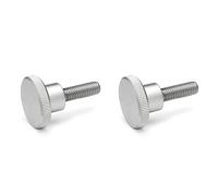 Ganter Normelemente | Tornillos moleteados altos - DIN 464-M5-12-NI | Rosca M5 | Longitud de la rosca: 12 mm | Acero inoxidable NI | 2 unidades