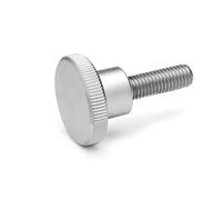 Ganter Normelemente Tornillos moleteados altos - DIN 464-M8-30-NI | Rosca M8 | Longitud de la rosca: 30 mm | Acero inoxidable NI | 1 pieza