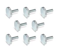 Ganter Normelemente Tornillos moleteados planos | tornillos moleteados (forma baja) | DIN 653-M3-8-ZB | 8 unidades | acero galvanizado | Rosca: M3 x 8
